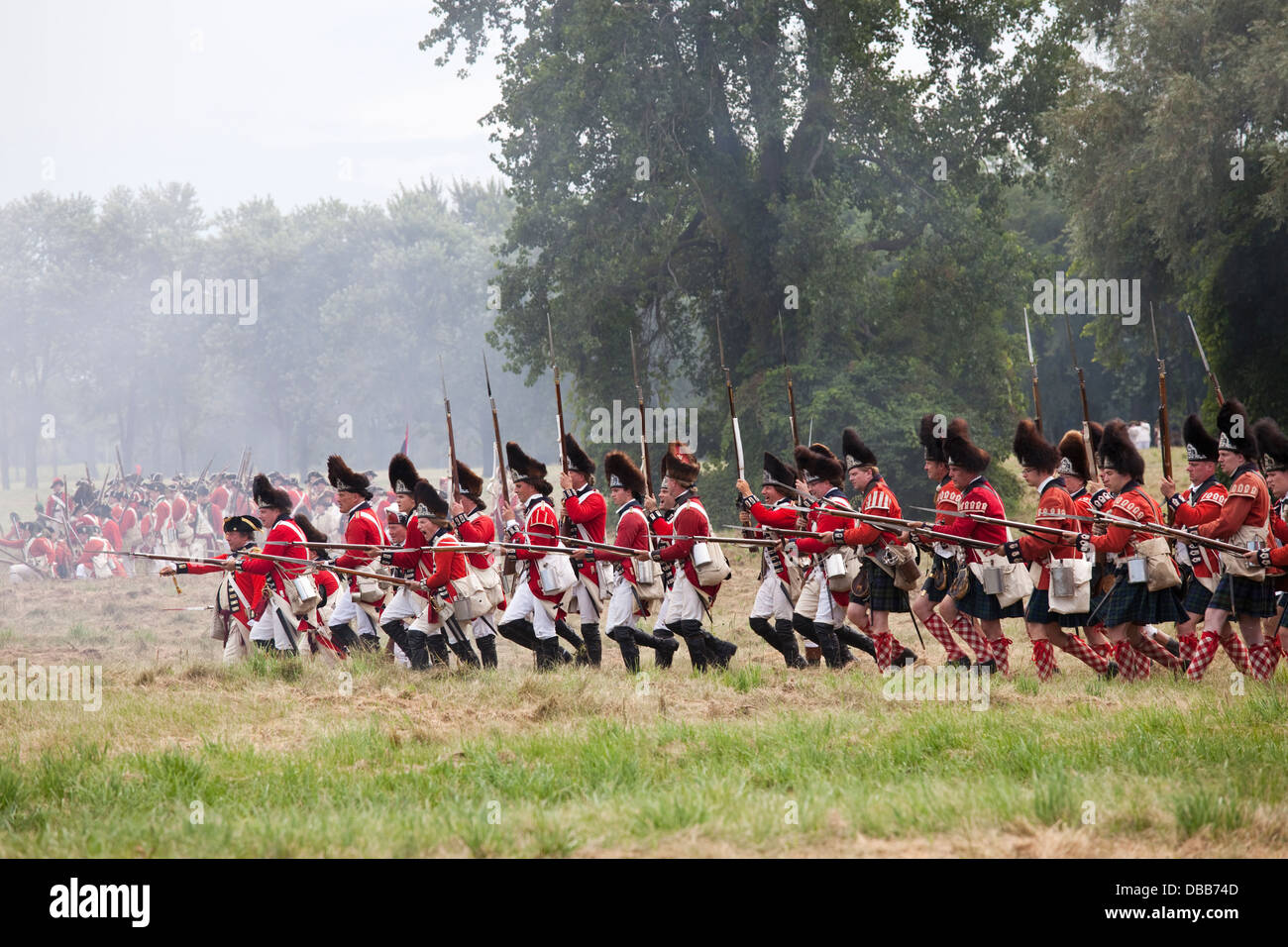 Canada, Ontario, Niagara-on-the-Lake, parc historique national de Fort George, reconstitution de la guerre loyaliste révolutionnaire Banque D'Images