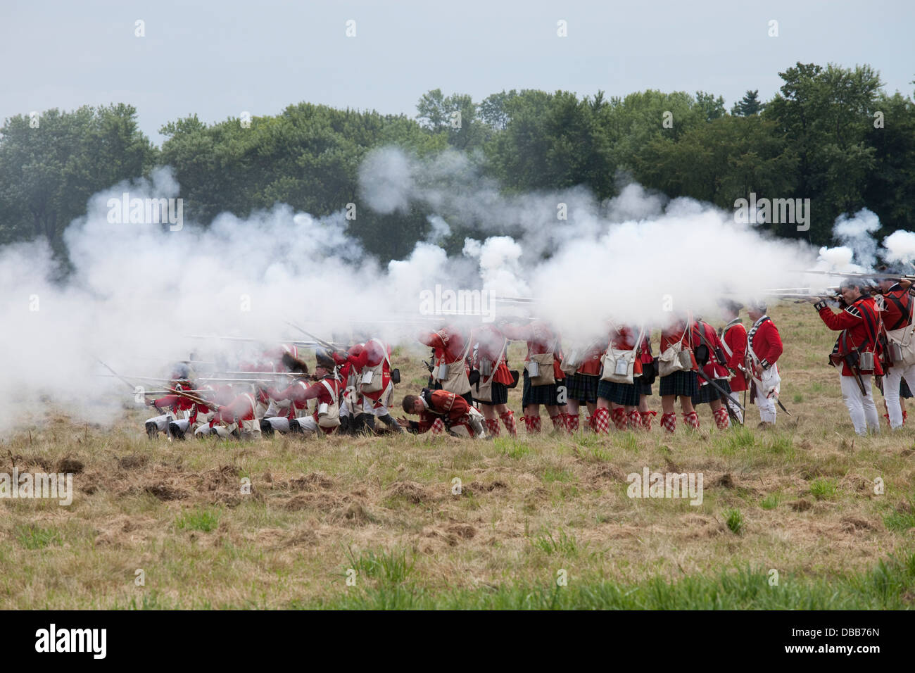 Canada, Ontario, Niagara-on-the-Lake, parc historique national de Fort George, reconstitution de la guerre loyaliste révolutionnaire Banque D'Images