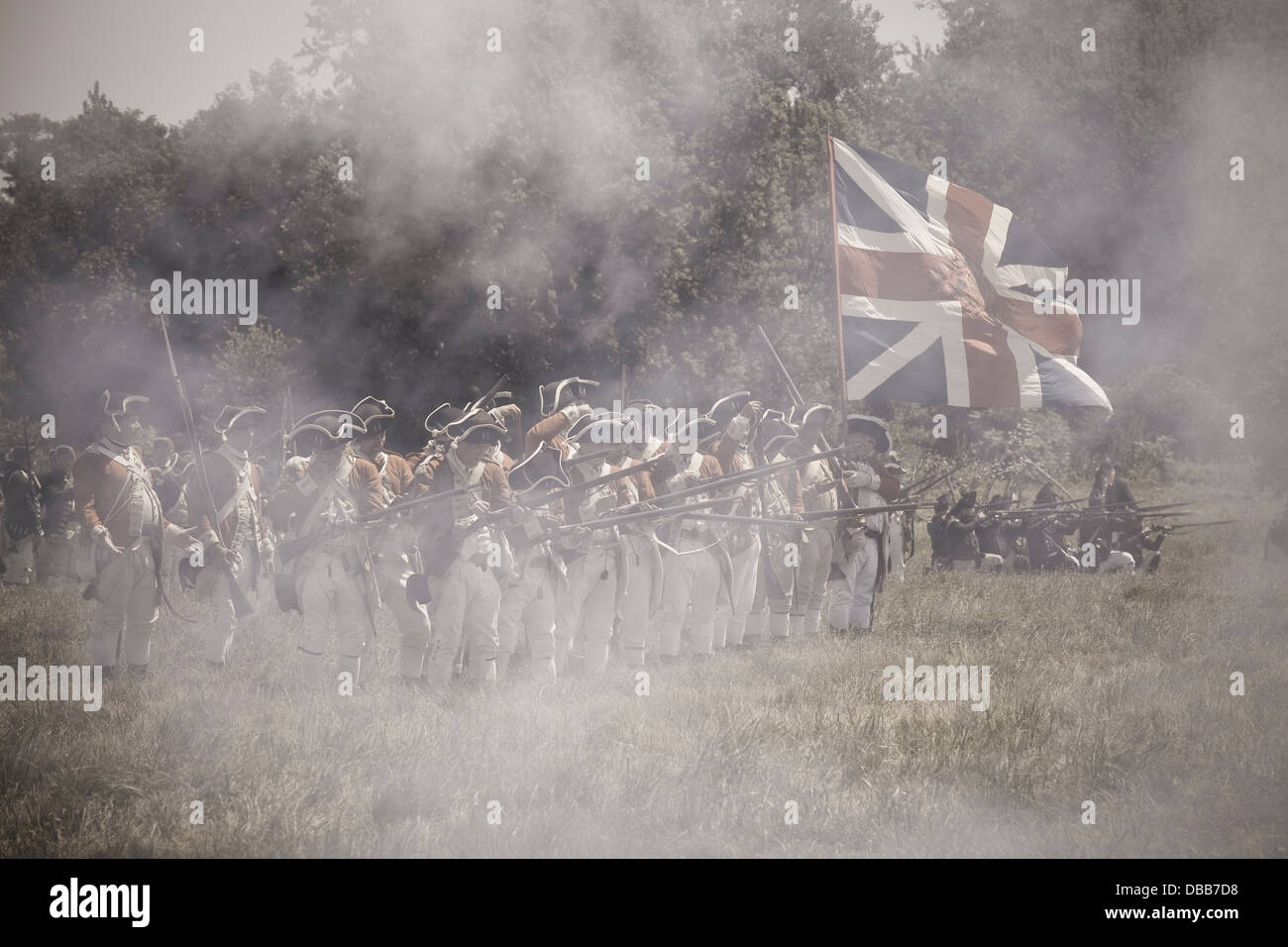 Canada, Ontario, Niagara-on-the-Lake, parc historique national de Fort George, reconstitution de la guerre loyaliste révolutionnaire Banque D'Images