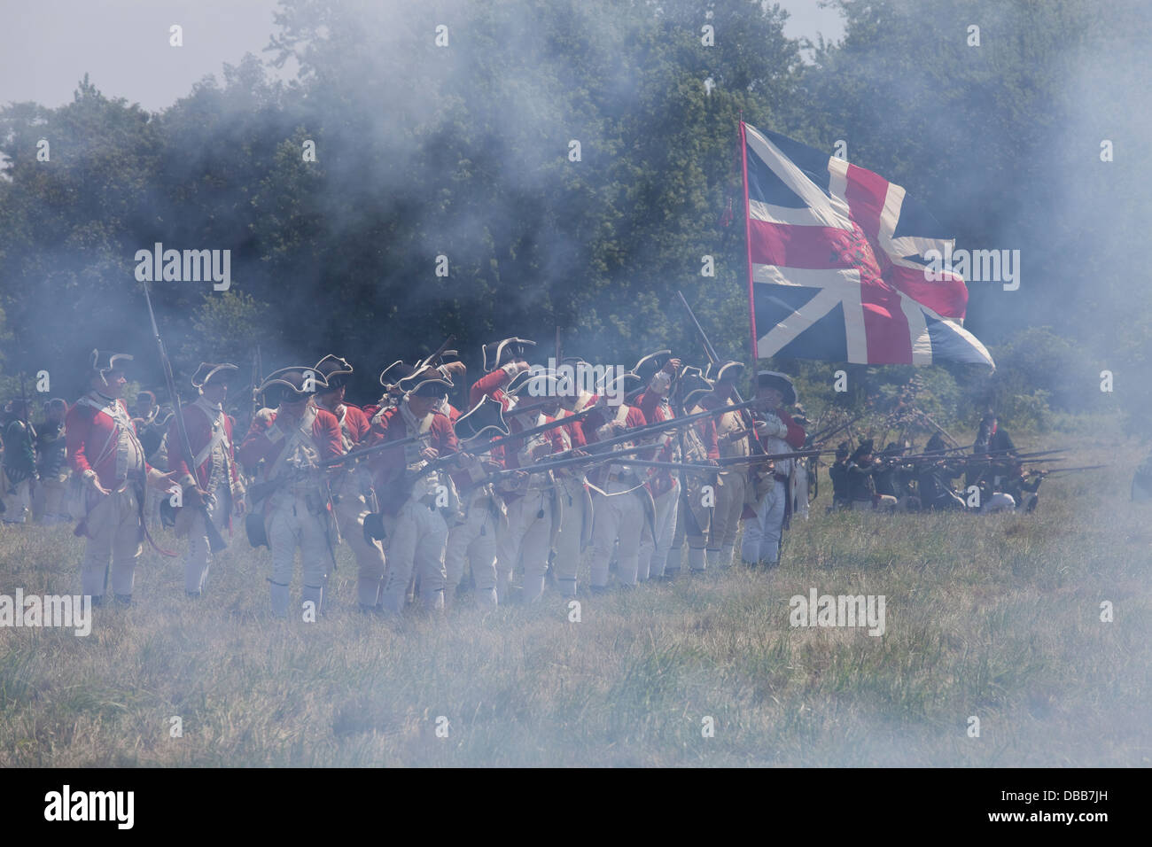 Canada, Ontario, Niagara-on-the-Lake, parc historique national de Fort George, reconstitution de la guerre loyaliste révolutionnaire Banque D'Images
