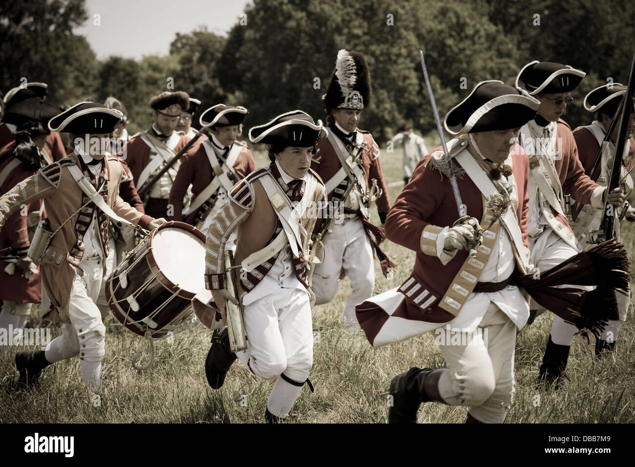 Canada, Ontario, Niagara-on-the-Lake, parc historique national de Fort George, reconstitution de la guerre loyaliste révolutionnaire Banque D'Images