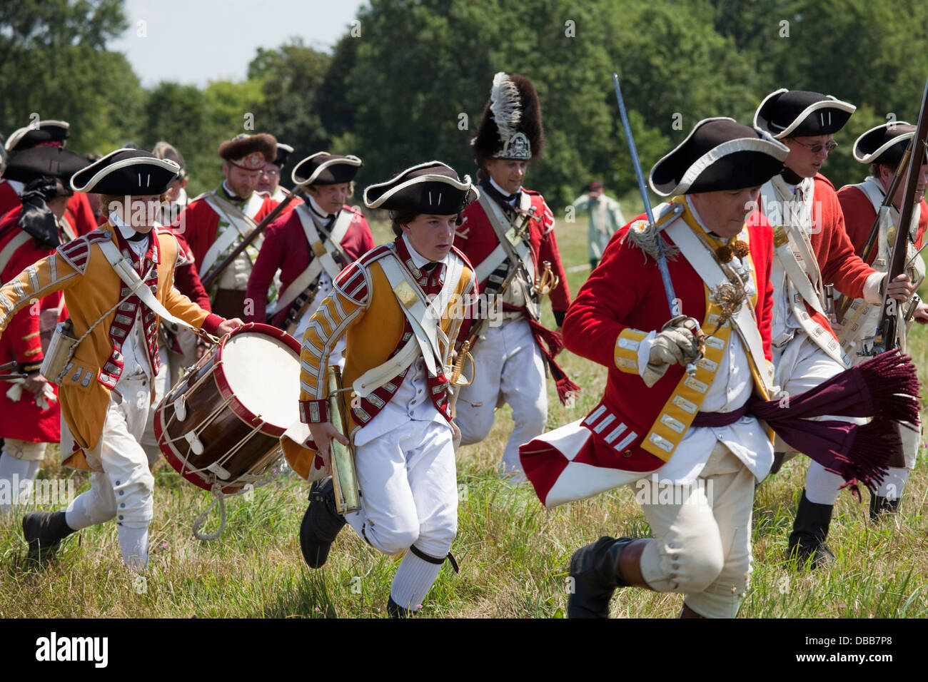 Canada, Ontario, Niagara-on-the-Lake, parc historique national de Fort George, reconstitution de la guerre loyaliste révolutionnaire Banque D'Images