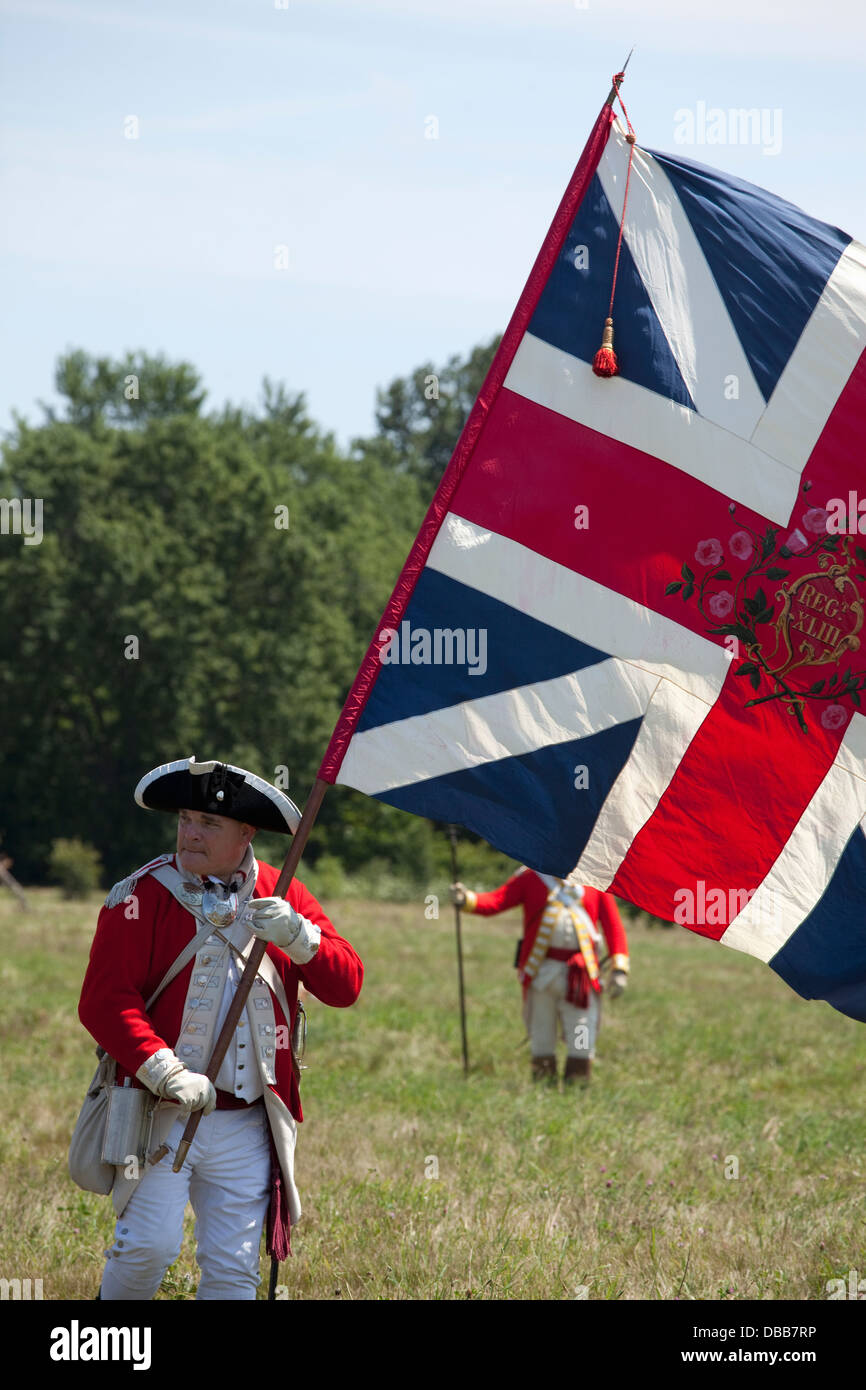 Canada, Ontario, Niagara-on-the-Lake, parc historique national de Fort George, reconstitution de la guerre loyaliste révolutionnaire Banque D'Images