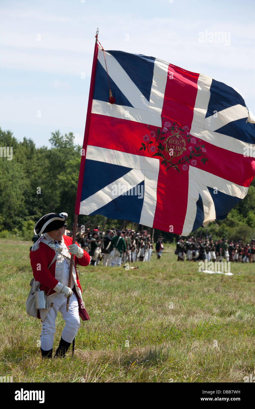 Canada, Ontario, Niagara-on-the-Lake, parc historique national de Fort George, reconstitution de la guerre loyaliste révolutionnaire Banque D'Images