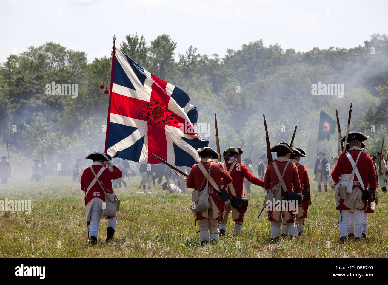 Canada, Ontario, Niagara-on-the-Lake, parc historique national de Fort George, reconstitution de la guerre loyaliste révolutionnaire Banque D'Images