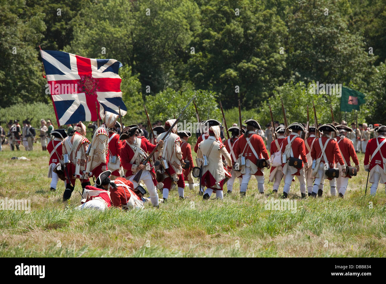 Canada, Ontario, Niagara-on-the-Lake, parc historique national de Fort George, reconstitution de la guerre loyaliste révolutionnaire Banque D'Images