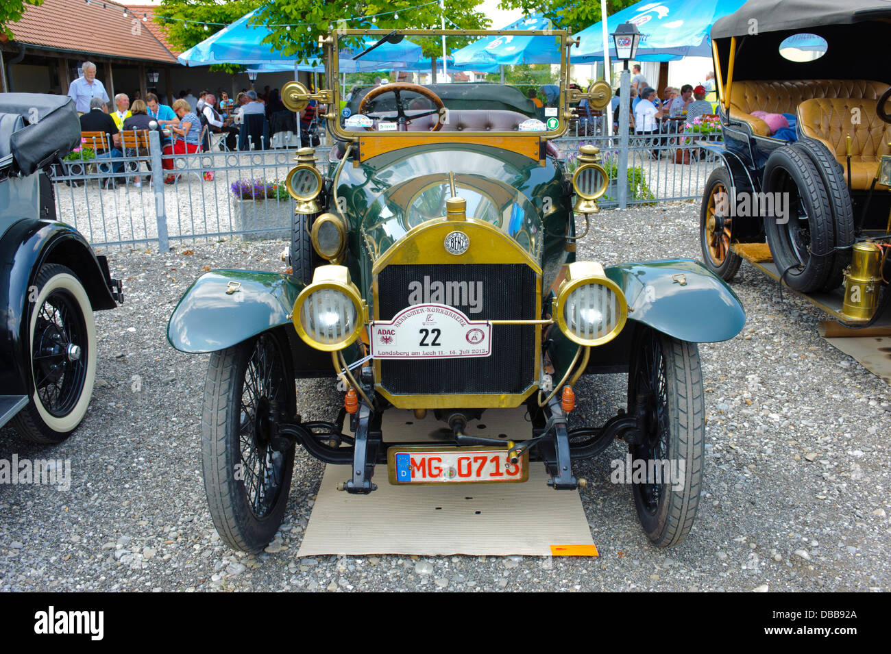 Oldtimer rallye pendant au moins 80 ans voitures anciennes avec Benz 8/20, construit à l'année 1912 Banque D'Images