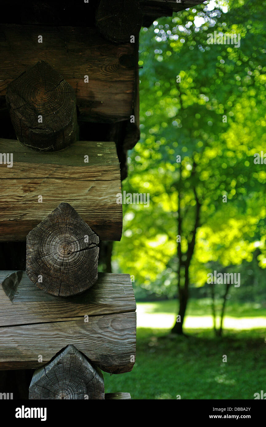 La Cades Cove log cabin Banque D'Images