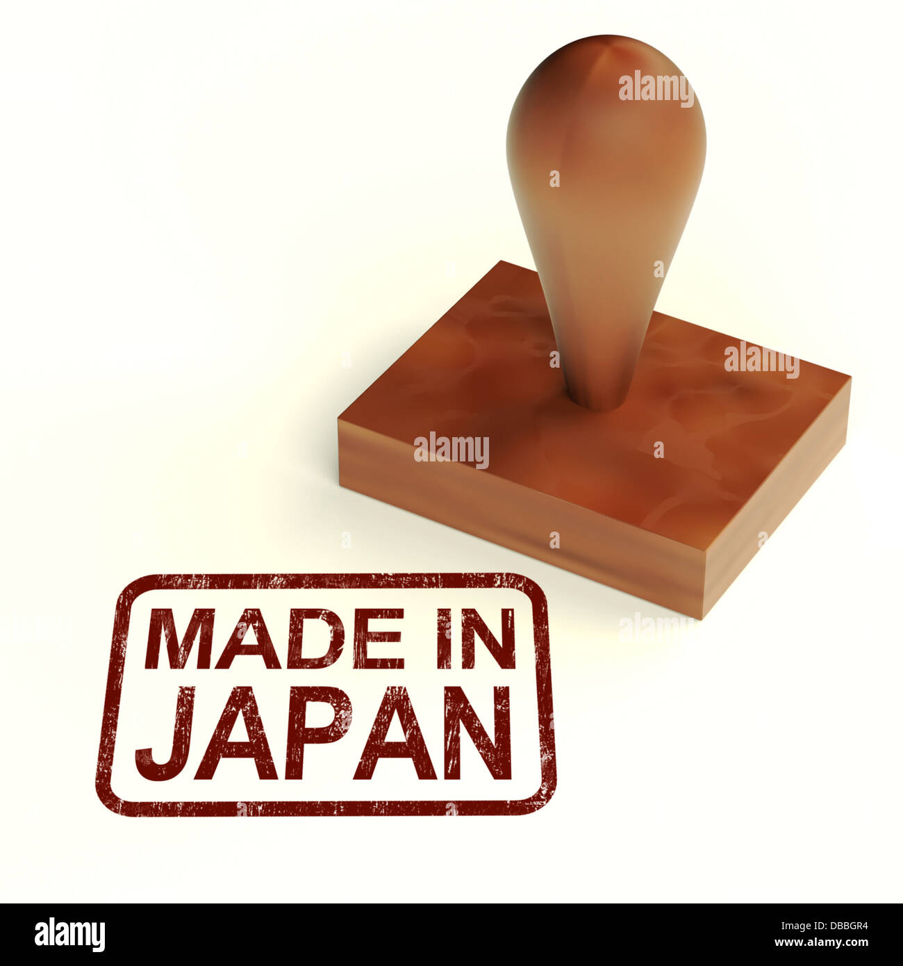 Fabriqué au Japon montre de tampon en caoutchouc produits japonais Banque D'Images