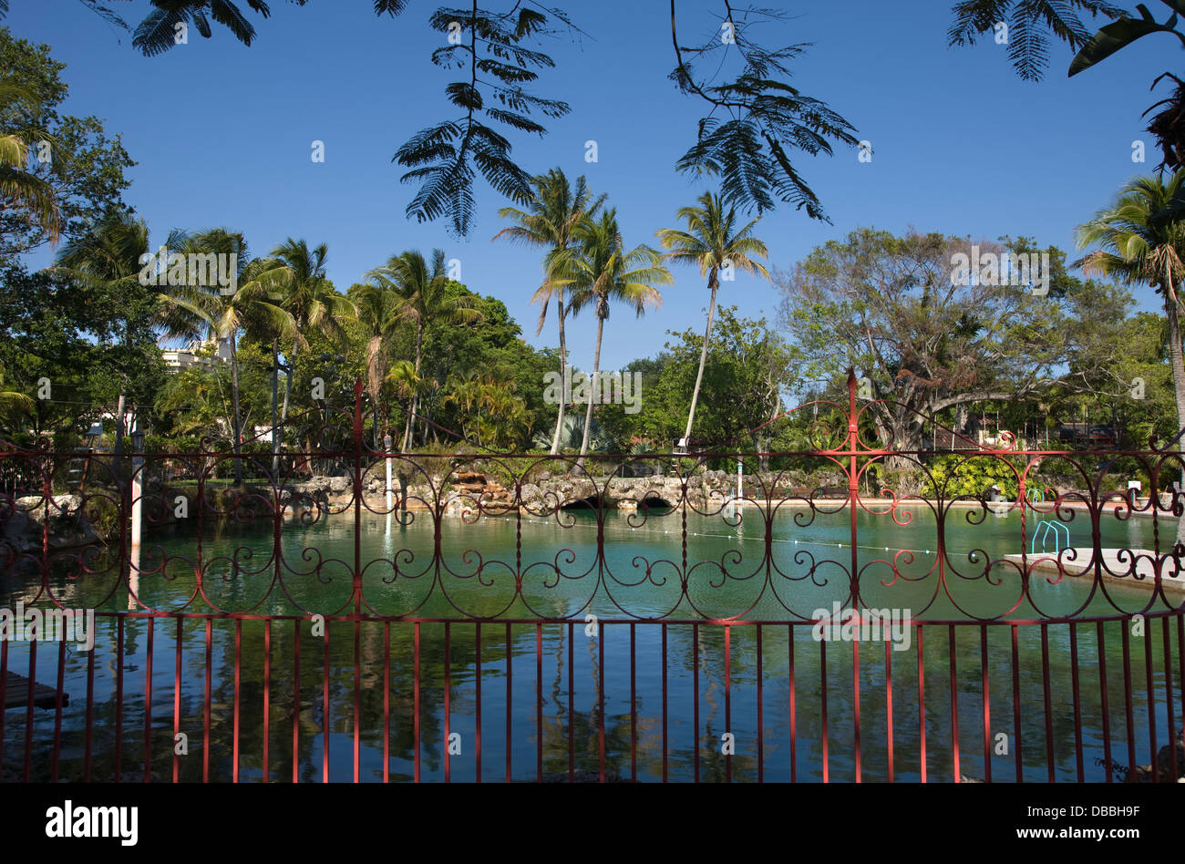 VENETIAN POOL PISCINE MUNICIPALE CORAL GABLES MIAMI FLORIDA USA Banque D'Images