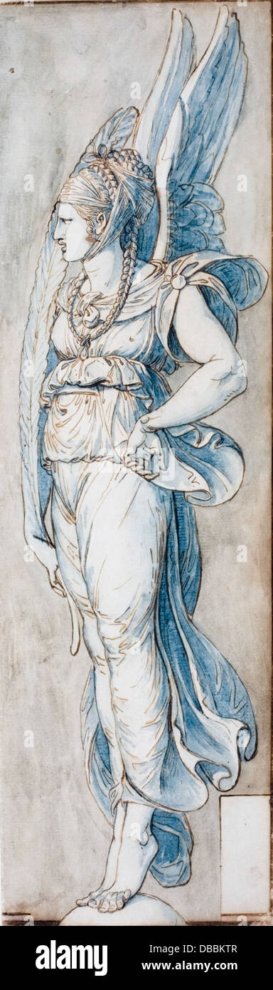 La sculpture « victoire ailée » du LACMA est une pièce classique renommée, représentant la déesse grecque Nike en mouvement. Cette sculpture représente les idéaux de victoire, de force et de beauté, capturant un moment d'énergie dynamique dans le grec ancien Banque D'Images