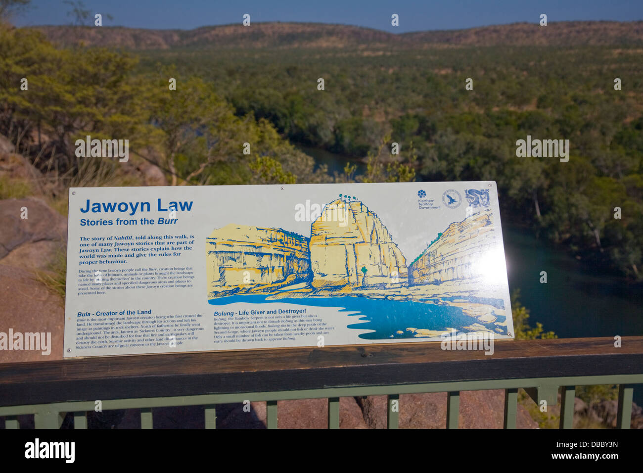 La gorge de Katherine est vue depuis la promenade de baruwei dans le parc national de nitmiluk, en australie Banque D'Images