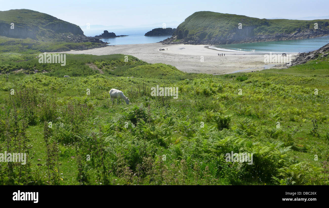 Kilvickeon Beach près de Bunessan sur le Ross of Mull Ecosse Banque D'Images