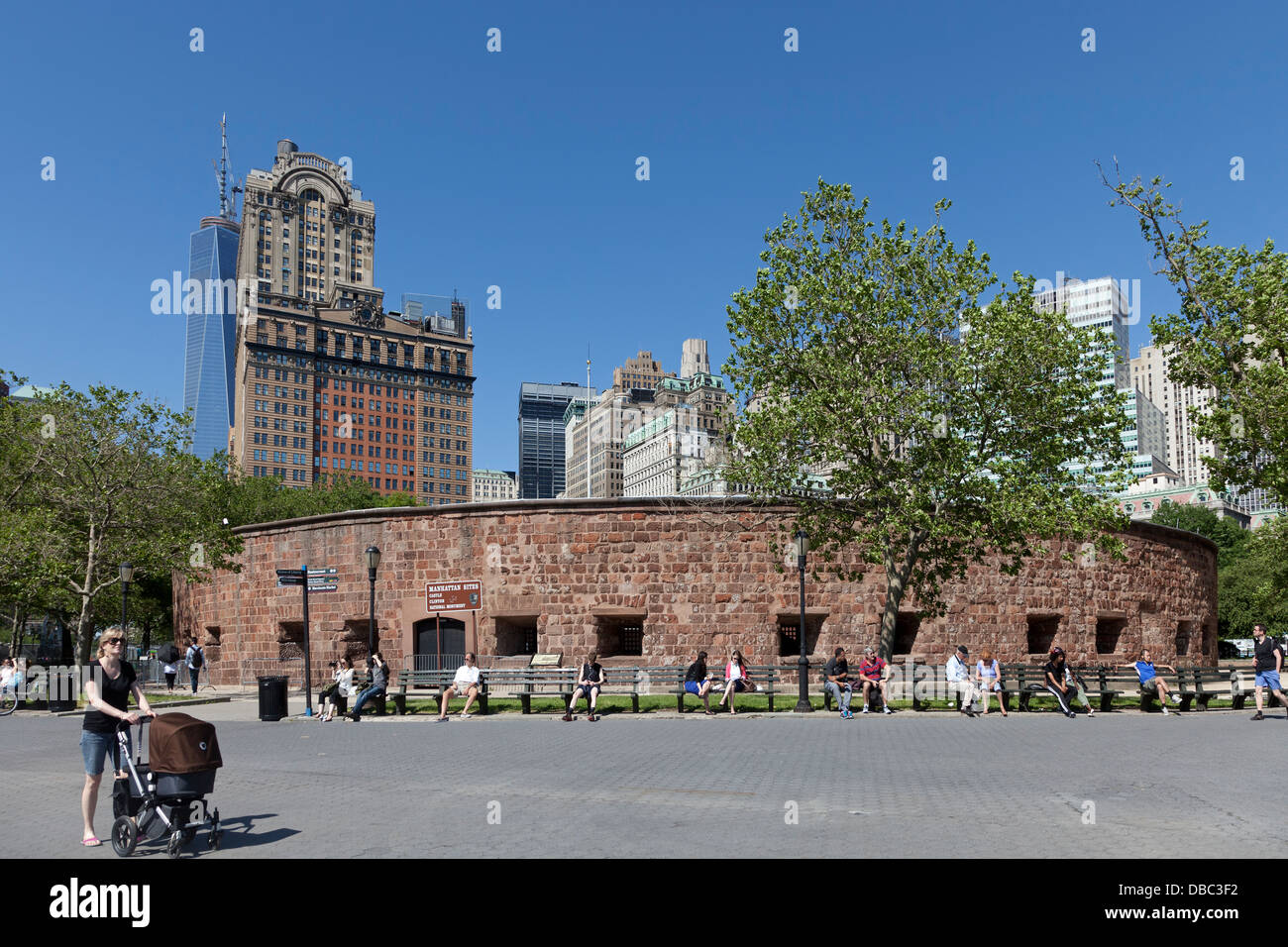 Battery Park à New York City Banque D'Images