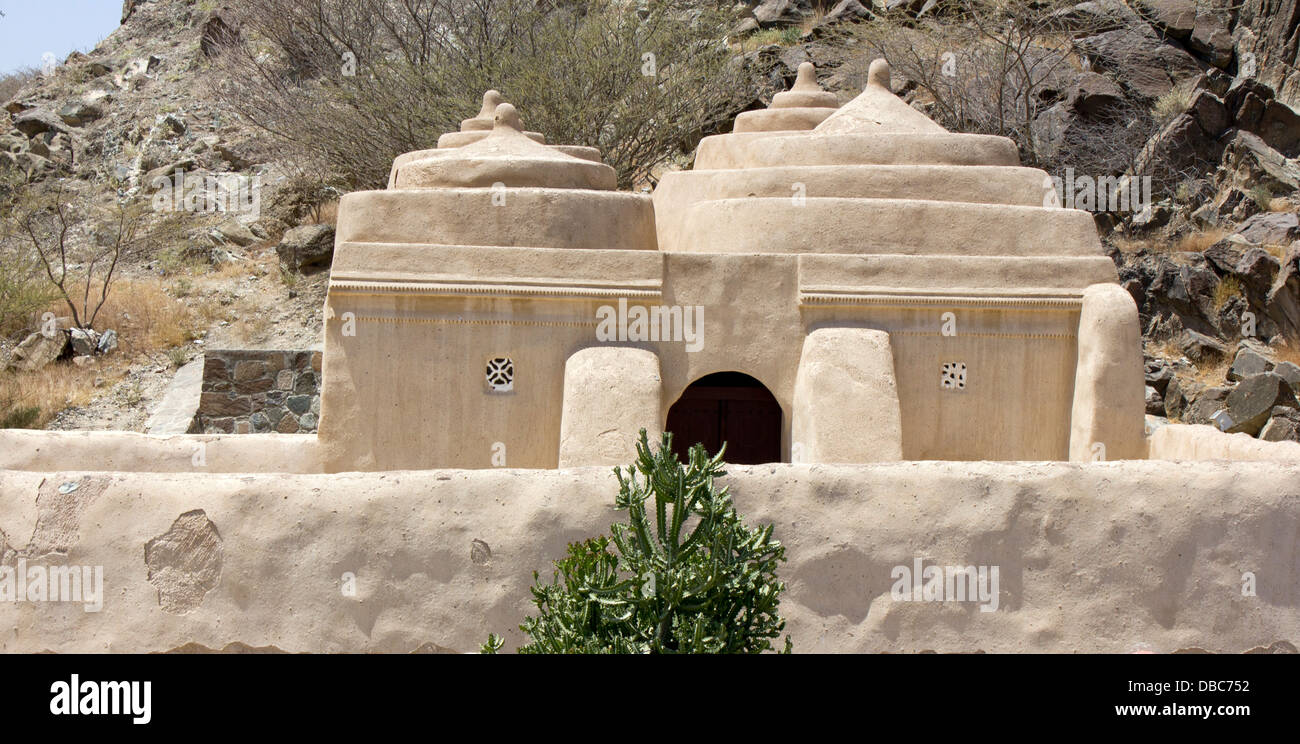 La mosquée à Bidiyah est le plus ancien de l'eau et est ouvert aux non-Musulmans de visiter, à Fujairah (Emirats Arabes Unis) Banque D'Images