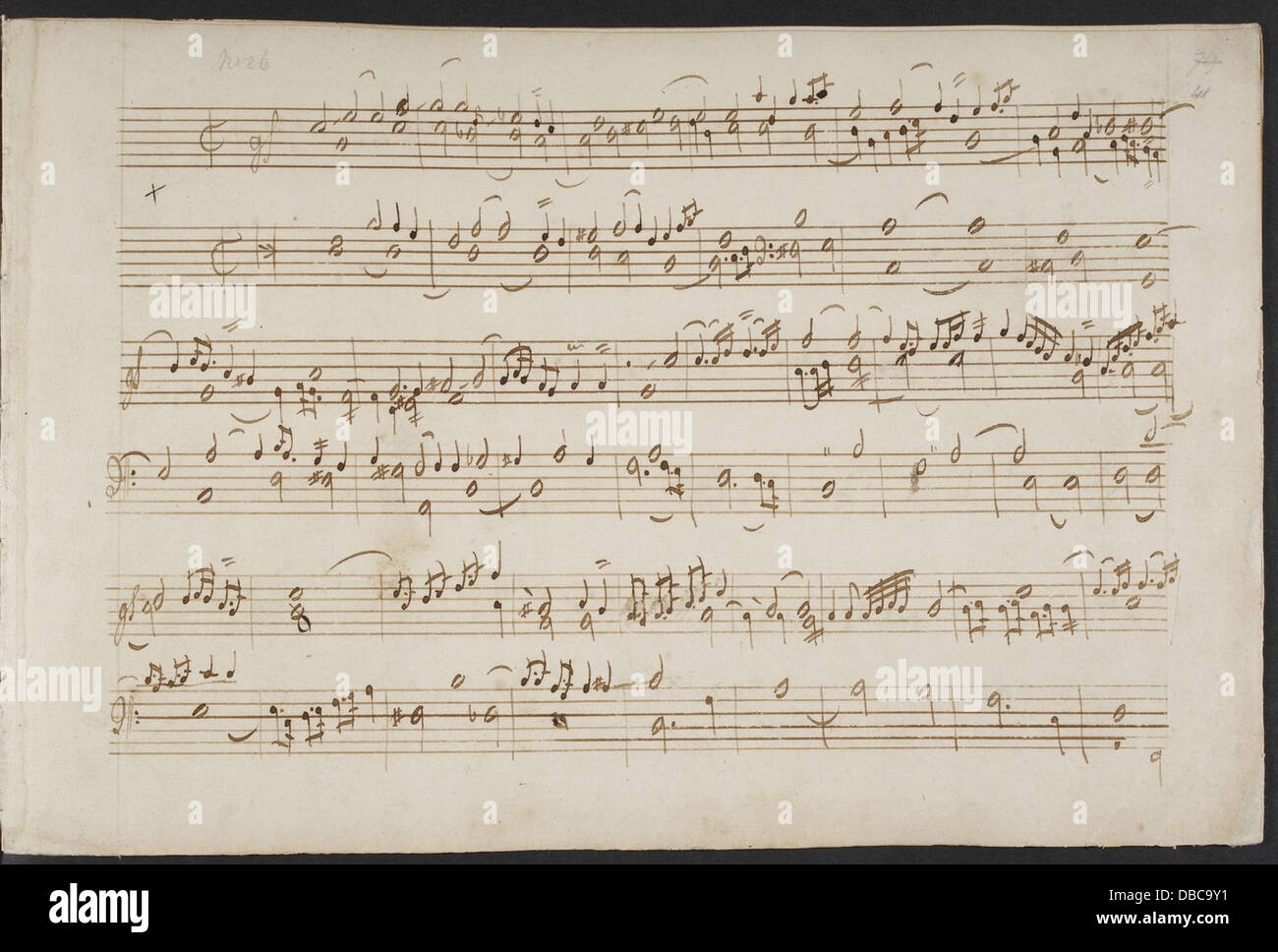 Manuscrit de « Versets for Organ » de John Blow, présentant le travail du compositeur pour l'orgue au XVIIe siècle. Ce travail est significatif dans l'histoire de la musique baroque anglaise. Banque D'Images