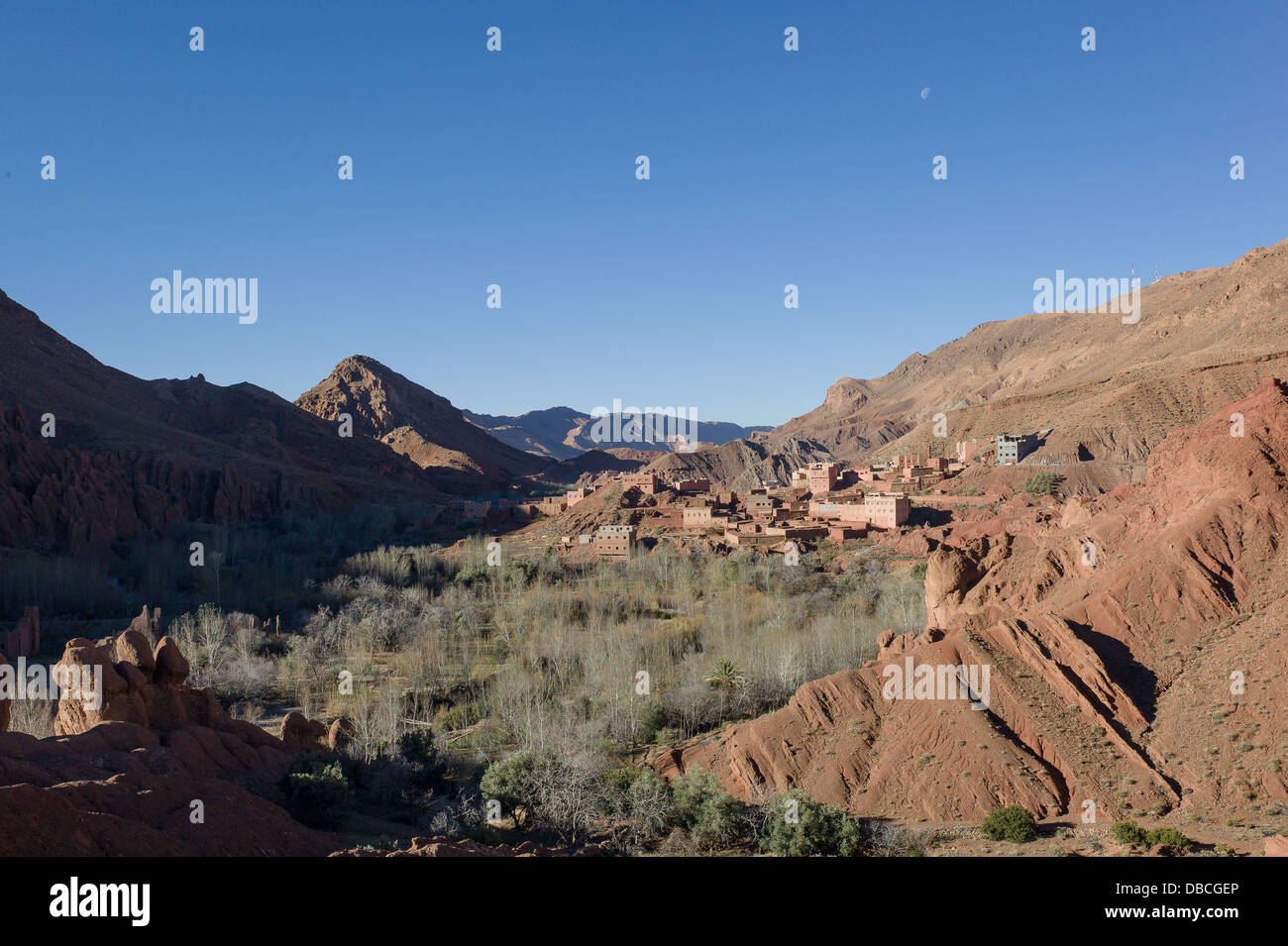 Gorges du Dades, Maroc au lever du soleil Banque D'Images