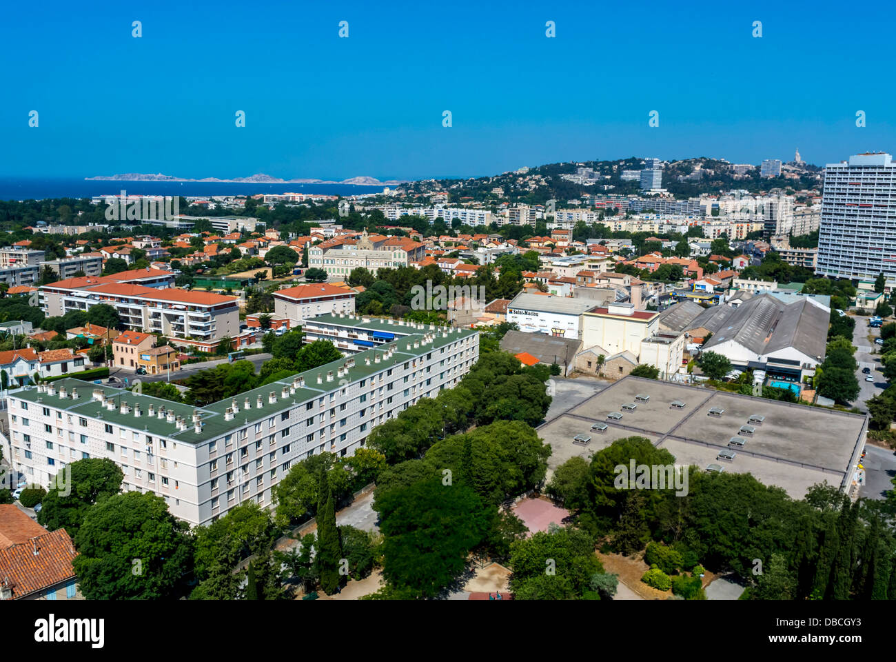 Marseille, France, CityScape, vue d'ensemble des bâtiments de la ville Banque D'Images