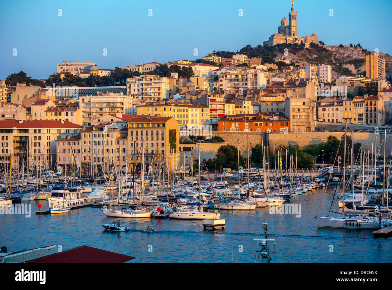 Marseille, France, vue panoramique, paysage urbain, ville couleur Vieux Port, scènes de rue, Banque D'Images