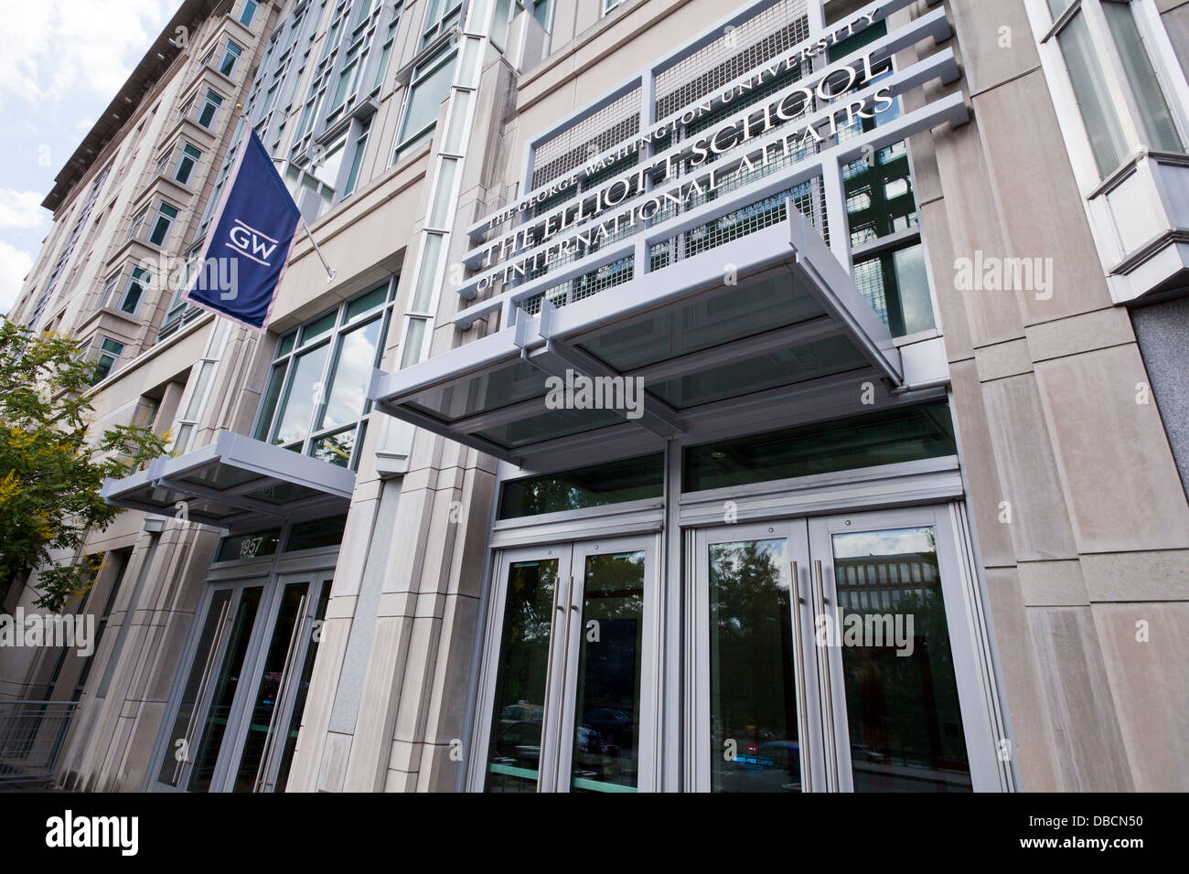 L'Université George Washington Elliott School of International Affairs building - Washington DC USA Banque D'Images