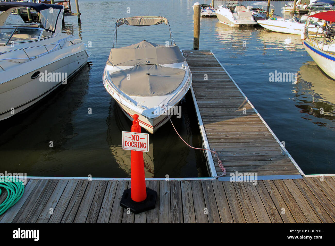 Au quai de la ville de Chesapeake, Maryland. Banque D'Images