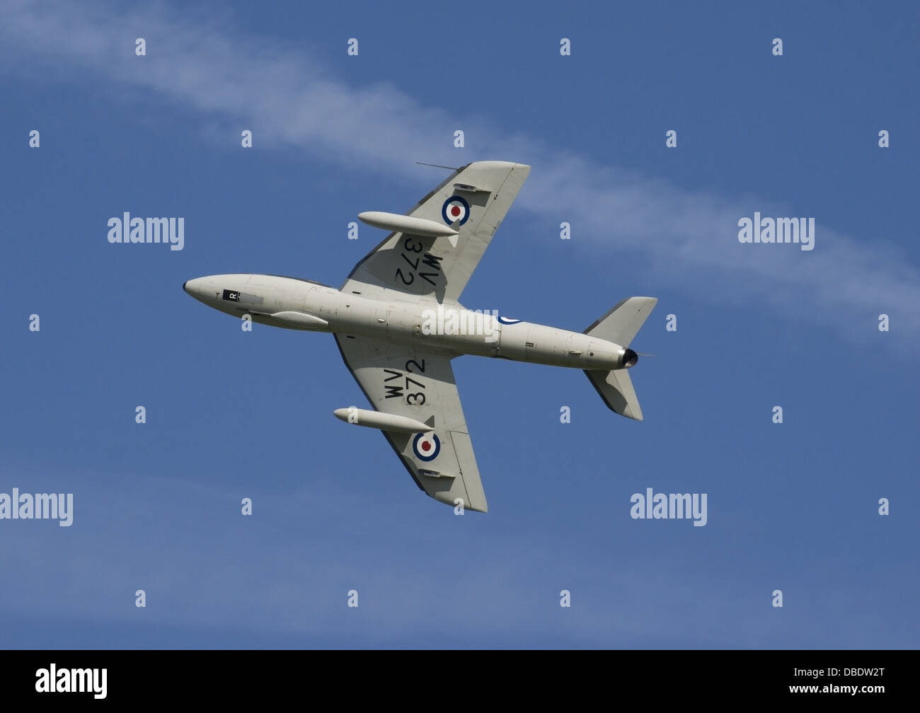Hawker Hunter T7 en vol afficher Banque D'Images