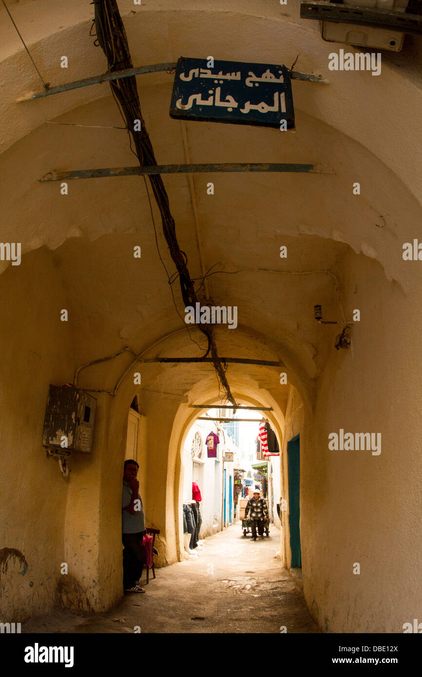 Souk à Tunis, Tunisie. Banque D'Images