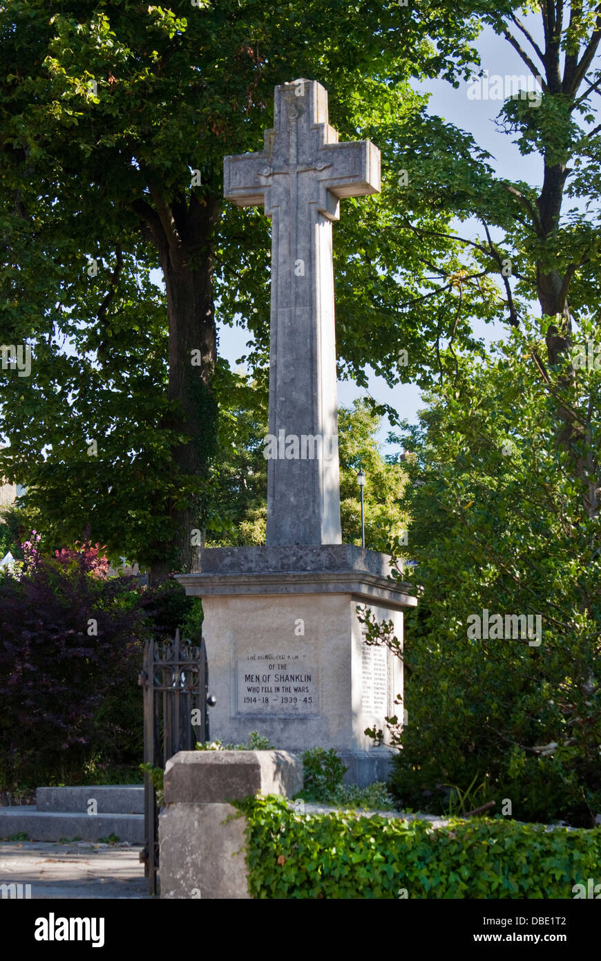 War Memorial, vieux village de Shanklin, Isle of Wight, Hampshire, Angleterre Banque D'Images