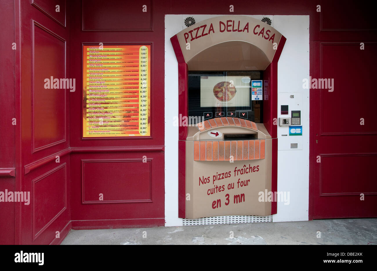 Pizza automatique distributeur automatique, Villedieu les poeles, Normandie, France Banque D'Images