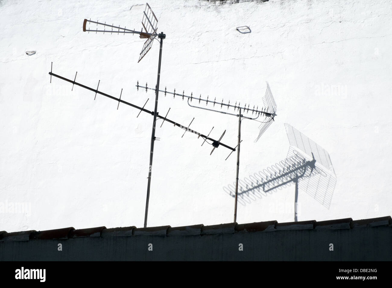 Les médias sur le toit Banque D'Images