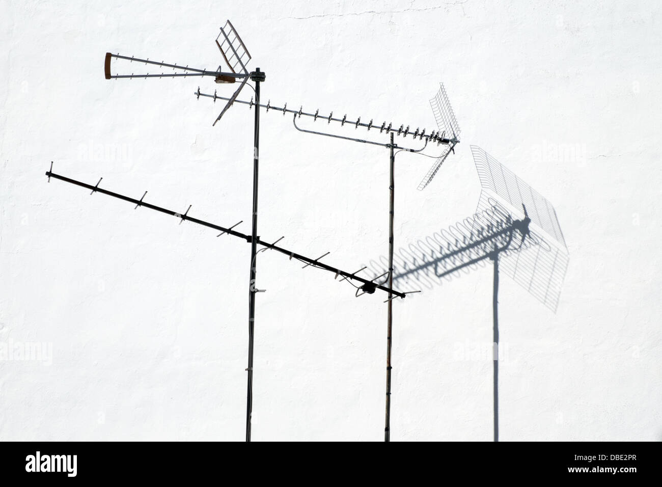 Les médias sur le toit Banque D'Images