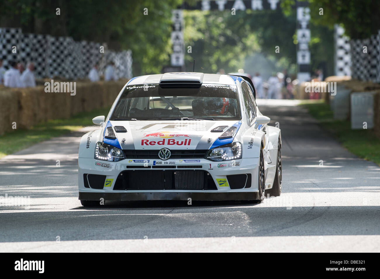 Chichester, UK - Juillet 2013 : Volkswagen Polo WRC iin action au Goodwood Festival of Speed le 13 juillet 2013. Banque D'Images
