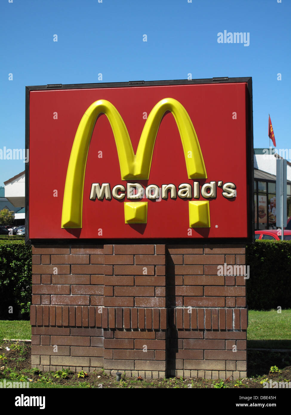 McDonald's Restaurant sign à San Jose, Californie Banque D'Images