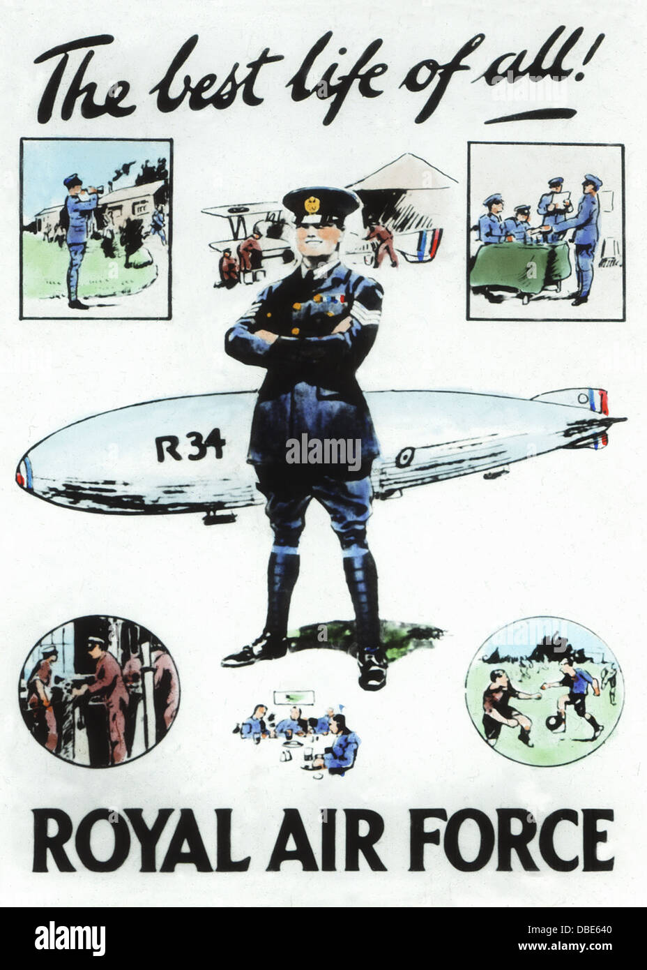 Affiche de recrutement de la RAF au début des années 1900 Banque D'Images