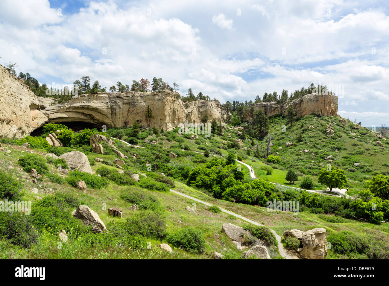 Le pictogramme Cave State Park, Billings, Montana, USA Banque D'Images