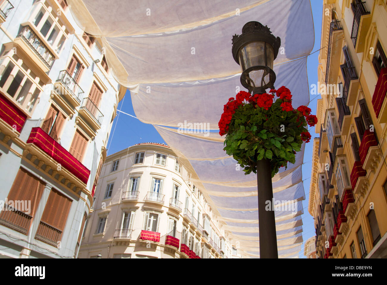 Marques de Larios street à Málaga, Andalousie, espagne. Banque D'Images