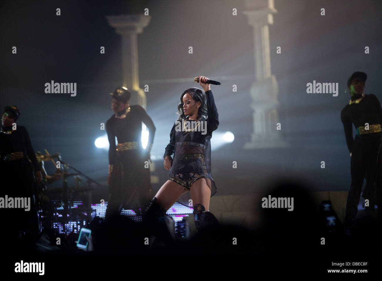 Rihanna live, Telenor Arena, Oslo, Norvège. Des diamants dans le ciel world tour. Banque D'Images