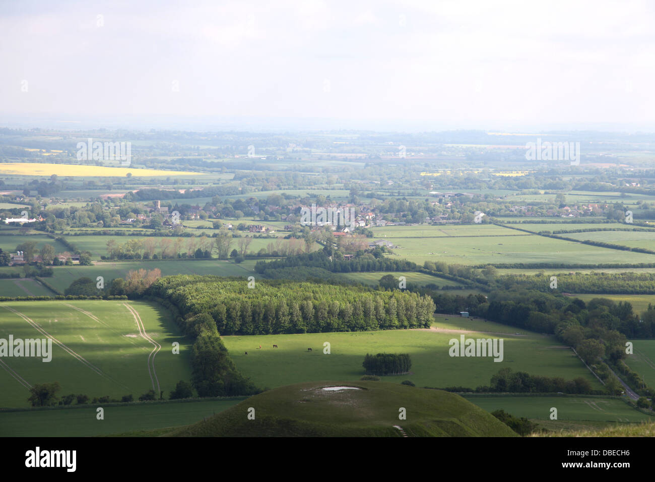 , Uffington White Horse Hill Banque D'Images