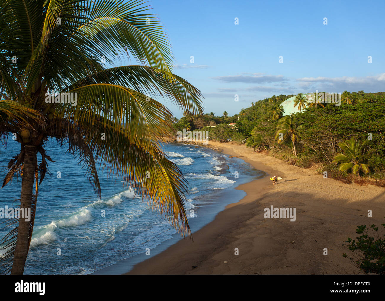Surfers l'appeler un jour à Dome Beach, Puerto Rico Banque D'Images