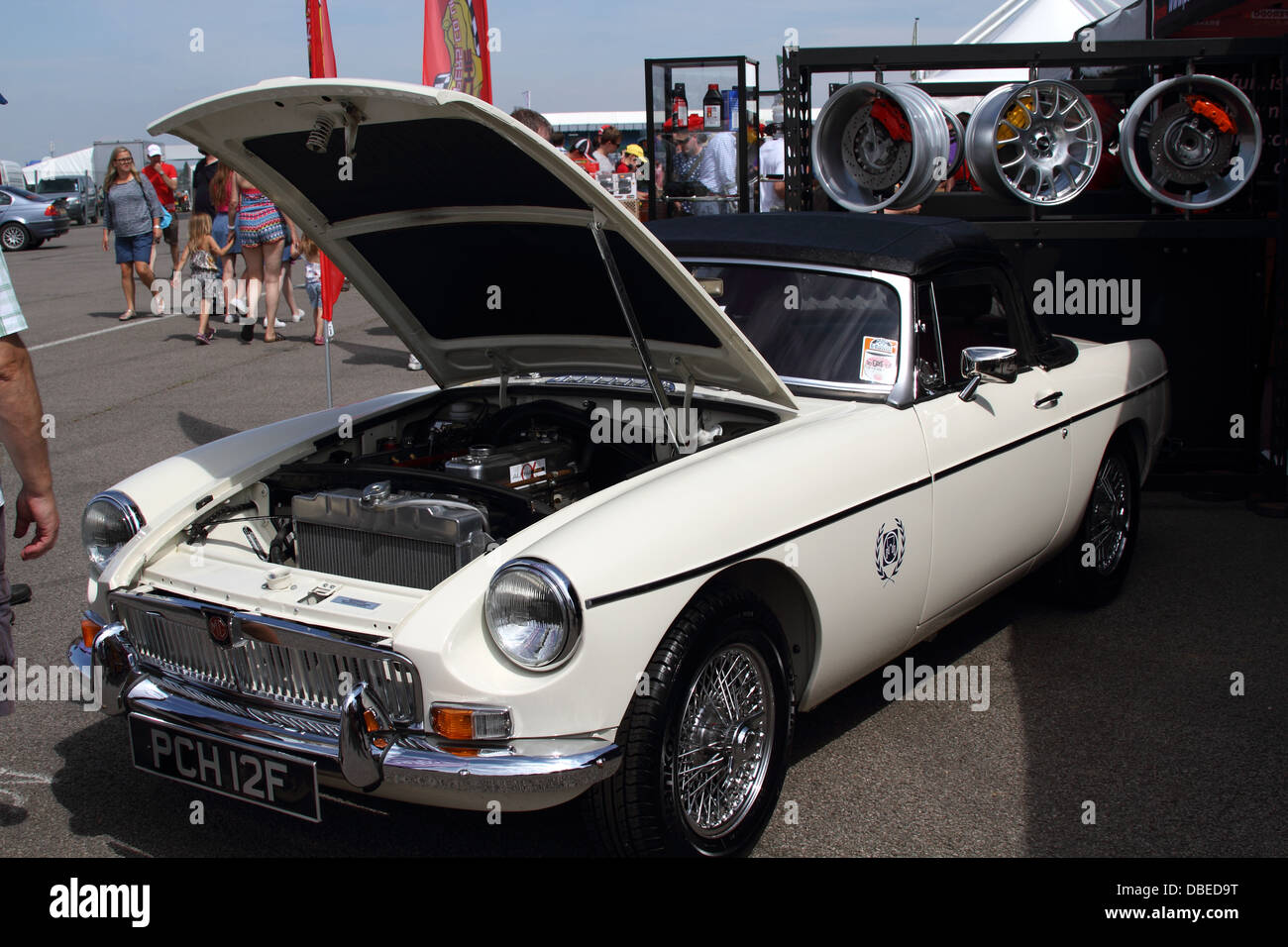 Blanc MGB GT Banque D'Images