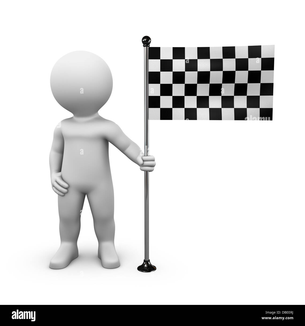 Bobby est la présentation d'un drapeau sur un mât objectif Banque D'Images