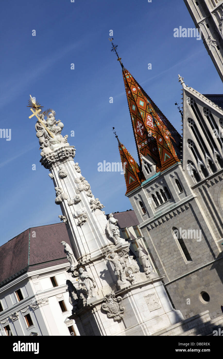 Vue sur l'église Matthias, Budapest Banque D'Images