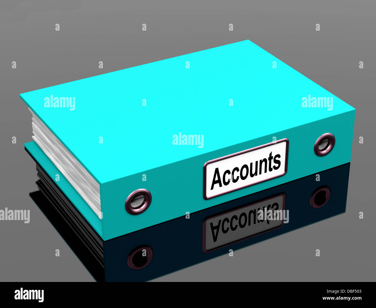 Fichier des comptes montre le bénéfice comptable et les dépenses Banque D'Images
