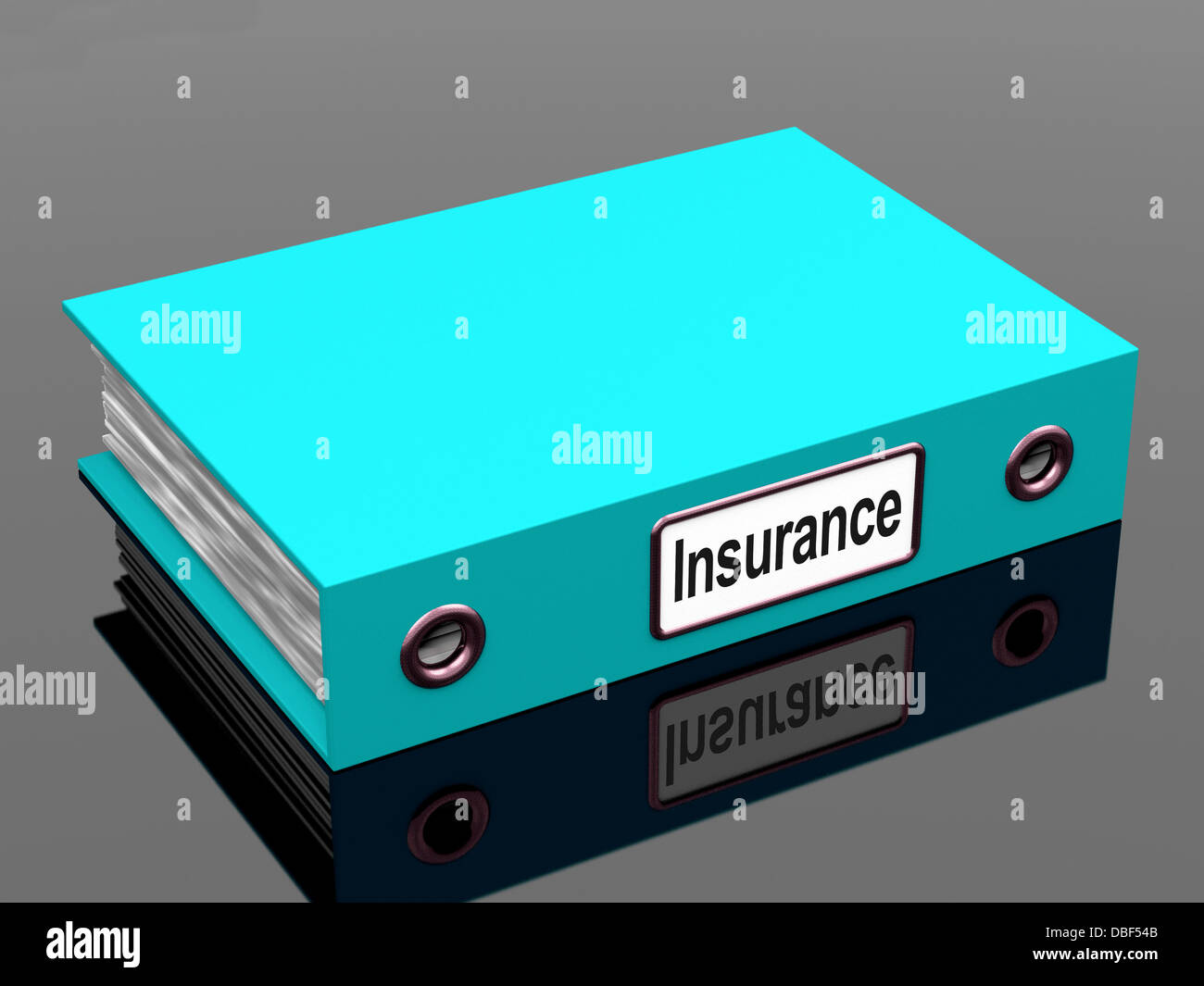 La couverture d'assurance pour les politiques de fichier Banque D'Images