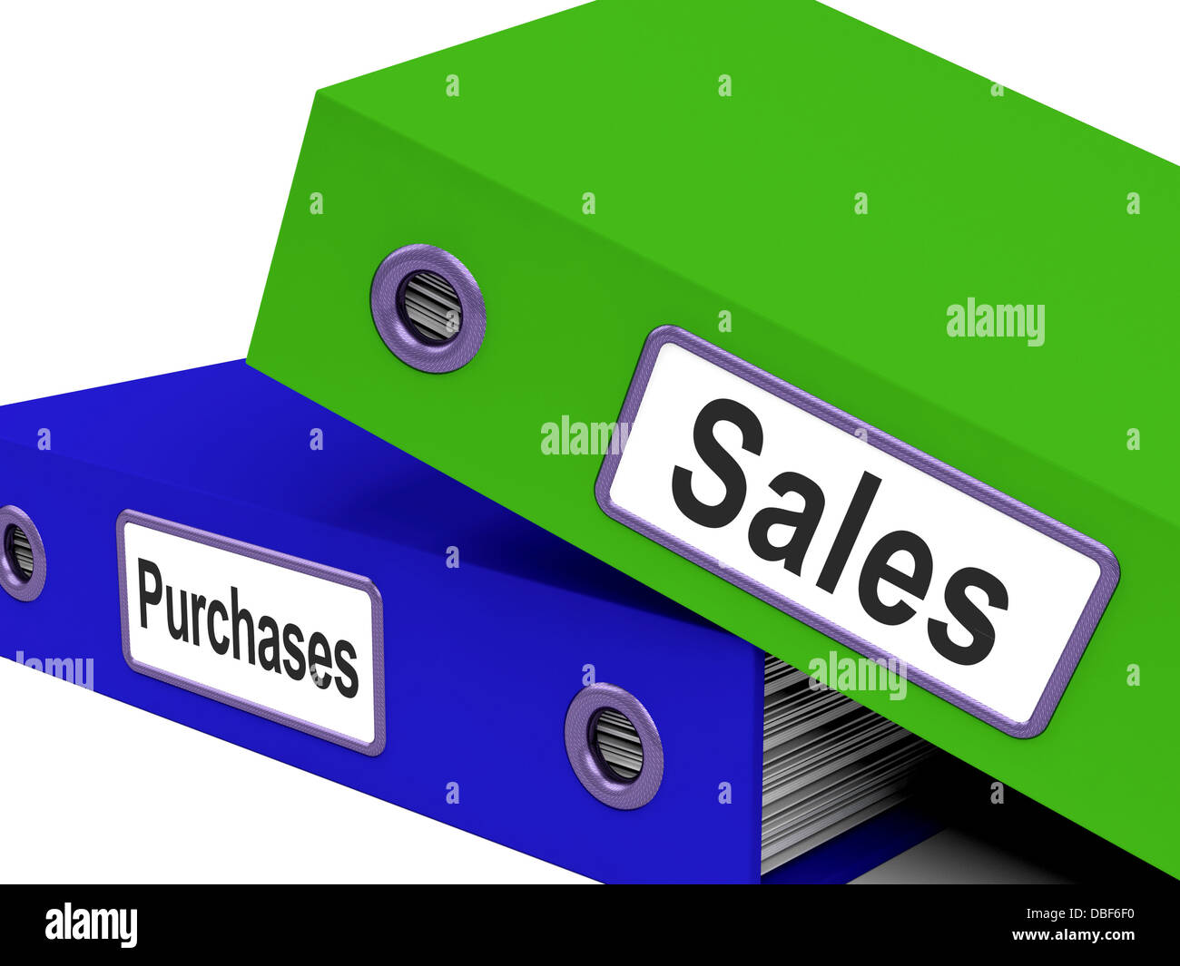 Les achats et les ventes des fichiers contenant les dossiers des transactions Banque D'Images