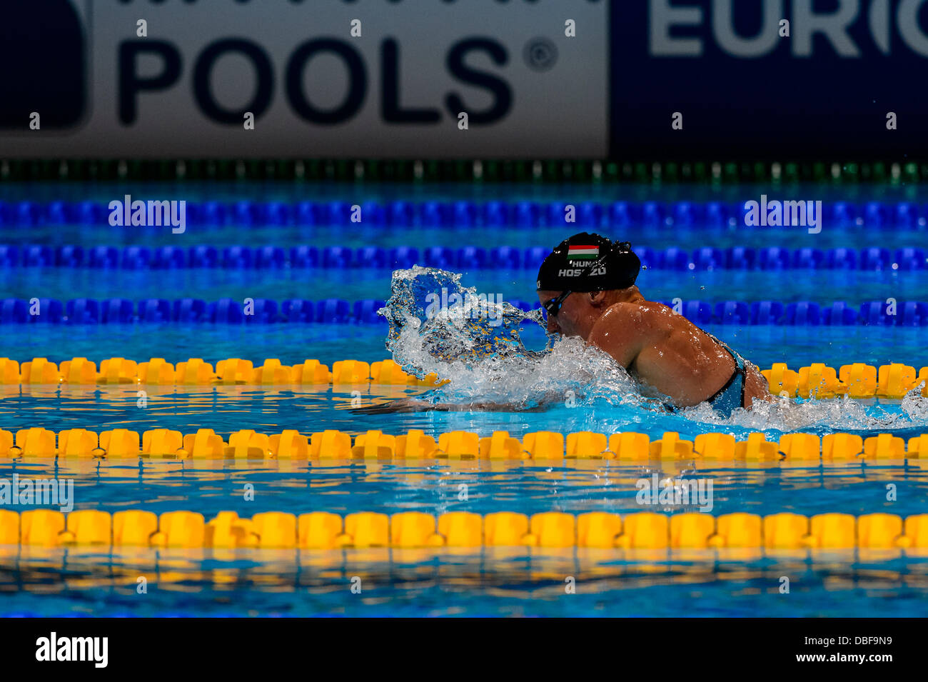 Barcelone, Espagne. 29 Juillet 2013 : la Hongrie's Katinka Hosszu participe au 200m quatre nages individuel à la 15e finale des Championnats du Monde FINA à Barcelone. Credit : matthi/Alamy Live News Banque D'Images