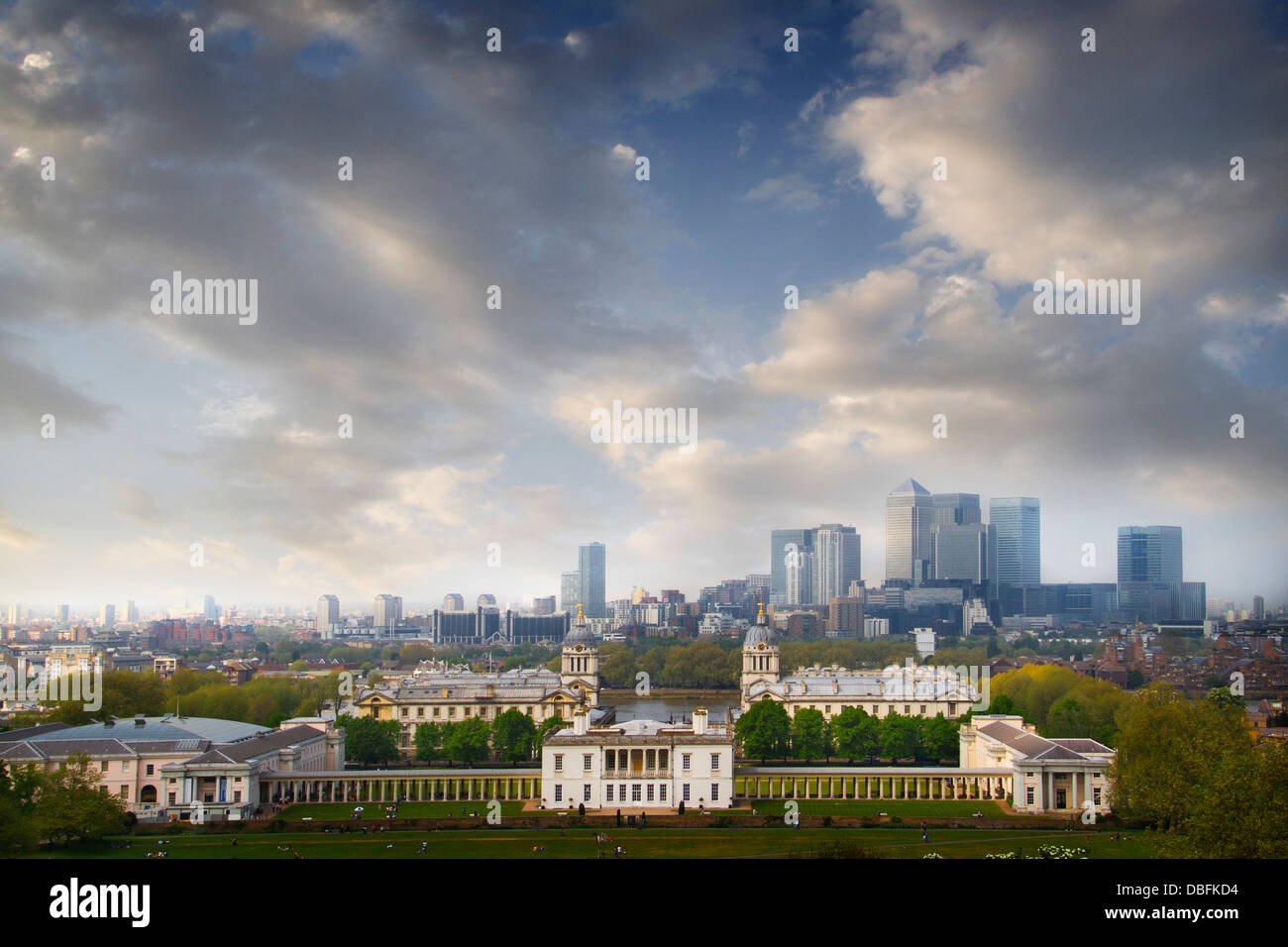 Nuages sur le parc de Greenwich, Londres, Royaume-Uni Banque D'Images