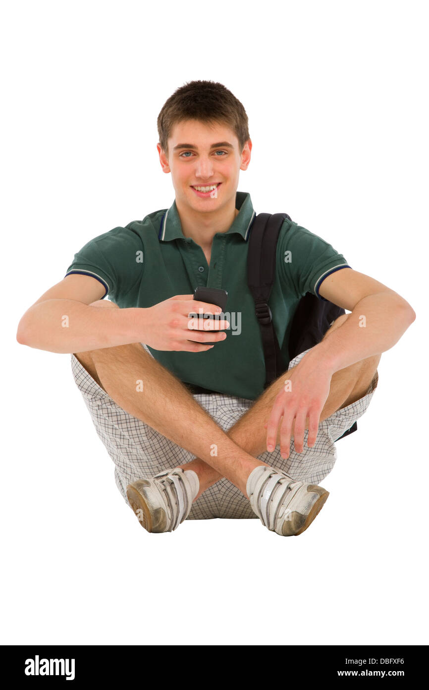 Teenage student sitting Banque D'Images