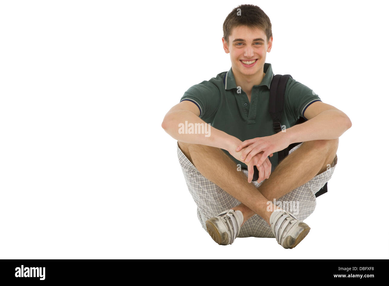 Teenage student sitting Banque D'Images