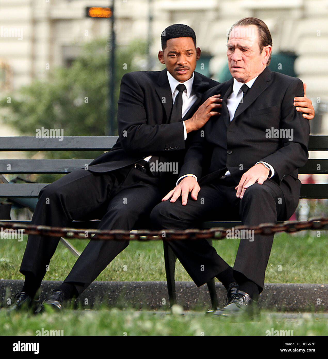 Tommy Lee Jones On Will Smith Will Smith et Tommy Lee Jones sont vues tournage sur emplacement pour